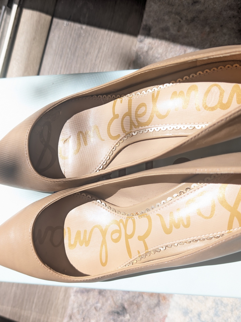🐱👠Sam Edelman Dori Nude Pointed-Toe Kitten Heel Pumps - Picture 2 of 9
